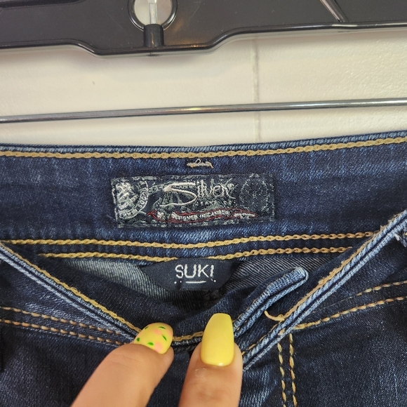Silver Jeans Suki Mid Rise Slim Boot Bootcut Stretchy Denim Western size 31 Long - Picture 6 of 13
